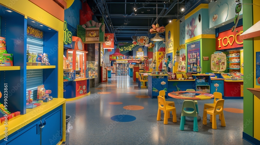 Fototapeta premium children's toy store with colorful displays