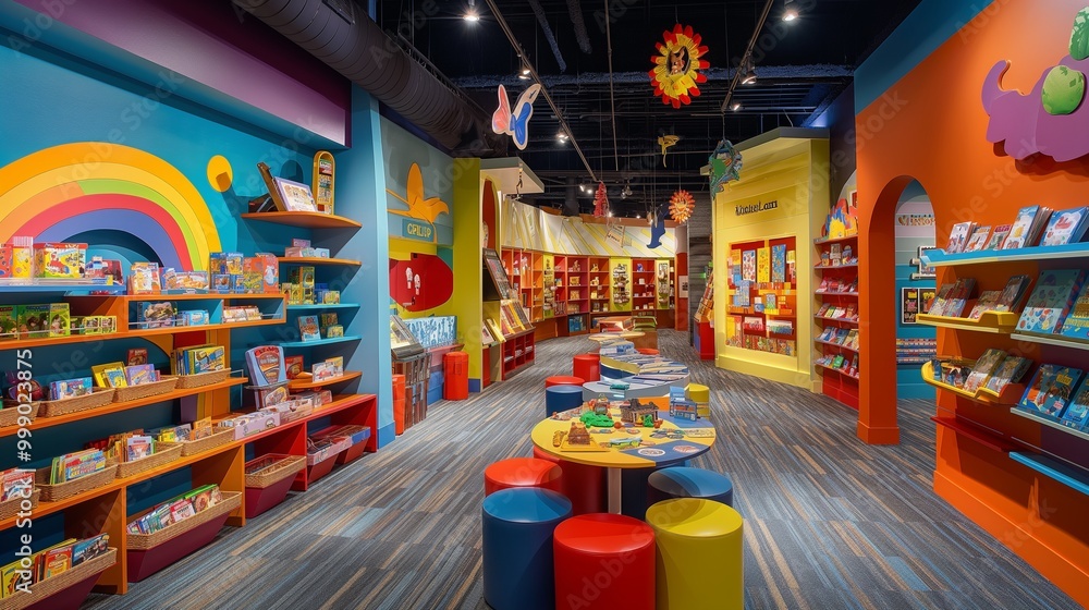 Fototapeta premium children's toy store with colorful displays
