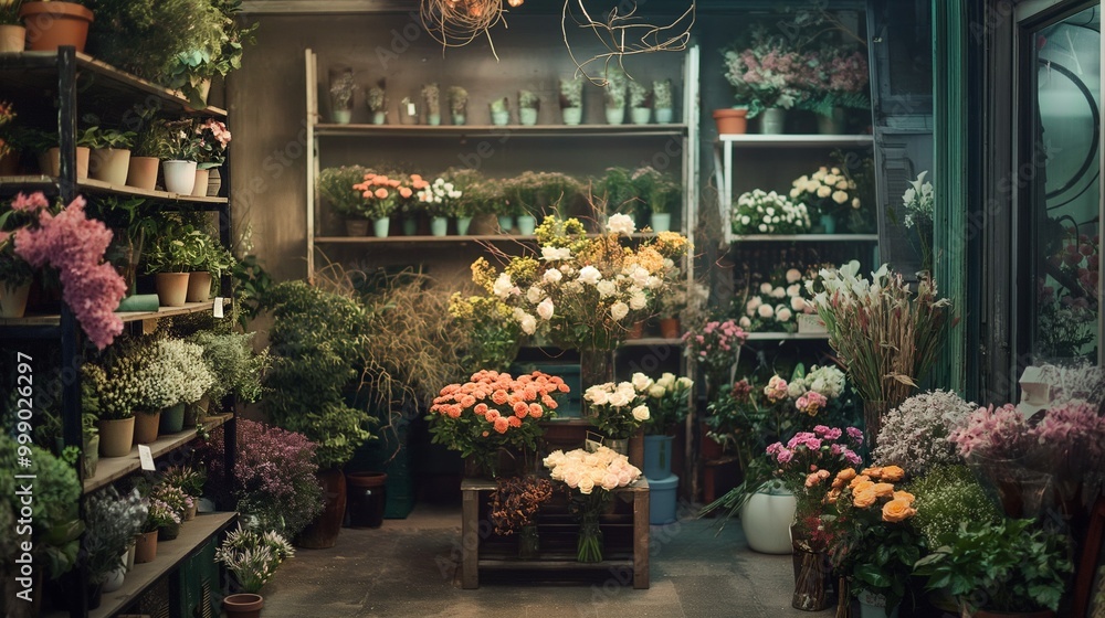 florist shop with beautiful arrangements florist shop with beautiful arrangements