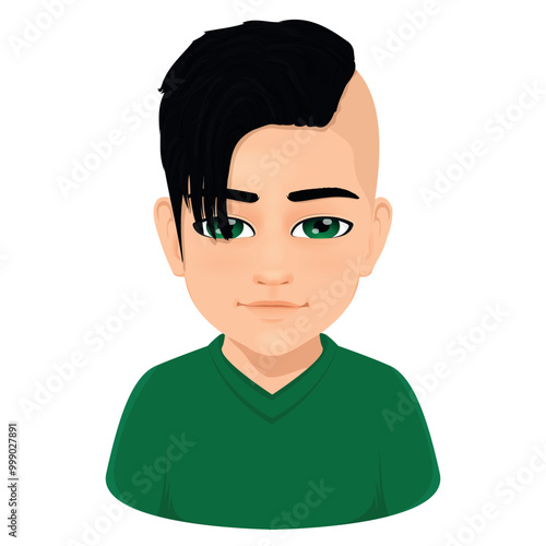 vector illustration of a cartoon boy 