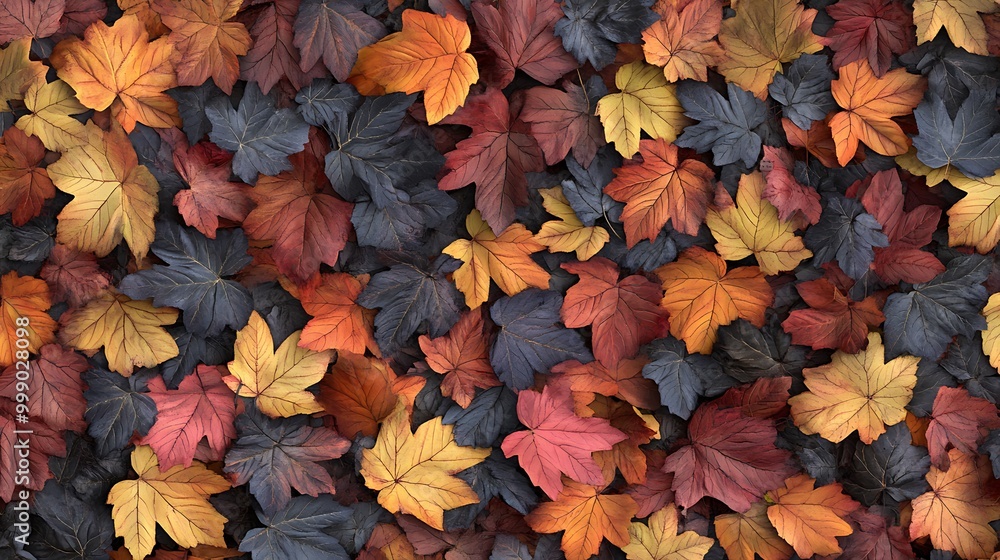 A collection of colorful autumn leaves. A collection of colorful autumn leaves.