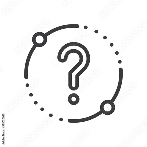 question mark line icon