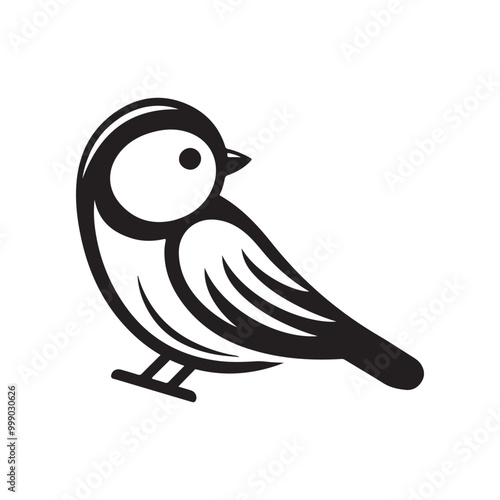 Blue Tit Silhouette Vector Graphics – Great for T-Shirts and Prints