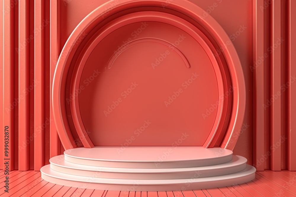 sleek modern empty product podium placed solid background focus entirely podium with distractions creating bold striking contrast sleek modern empty product podium placed solid background focus entirely podium with distractions creating bold striking contrast