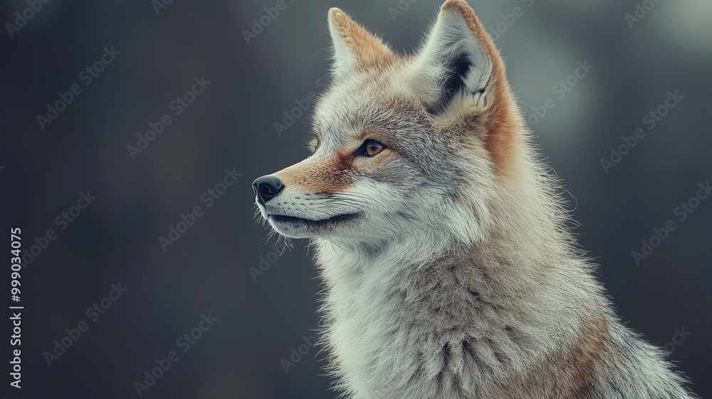 Naklejka premium Elegant Lynx in a Minimalist Setting