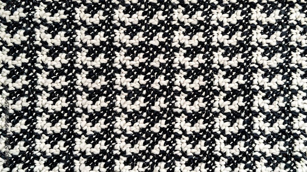 Black and white woven fabric texture. Black and white woven fabric texture.