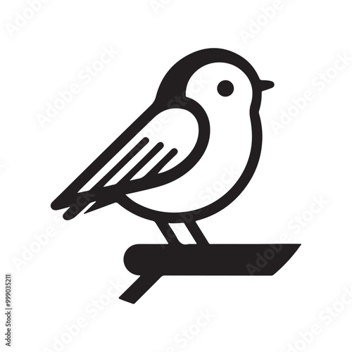 Blue Tit Silhouette Vector Graphics – Great for T-Shirts and Prints