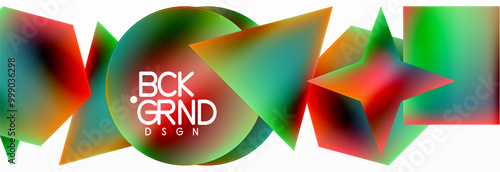 Fluid color geometric shapes abstract background. Vector Illustration For Wallpaper, Banner, Background, Card, Book Illustration, landing page