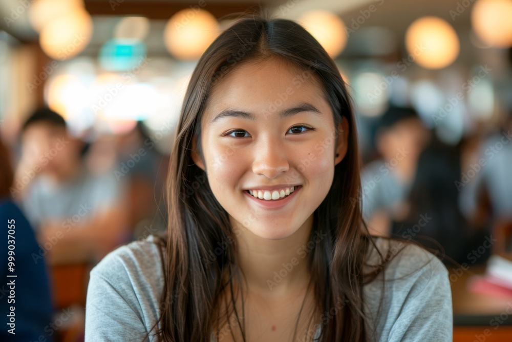 Portrait of a smiling young female college student Portrait of a smiling young female college student