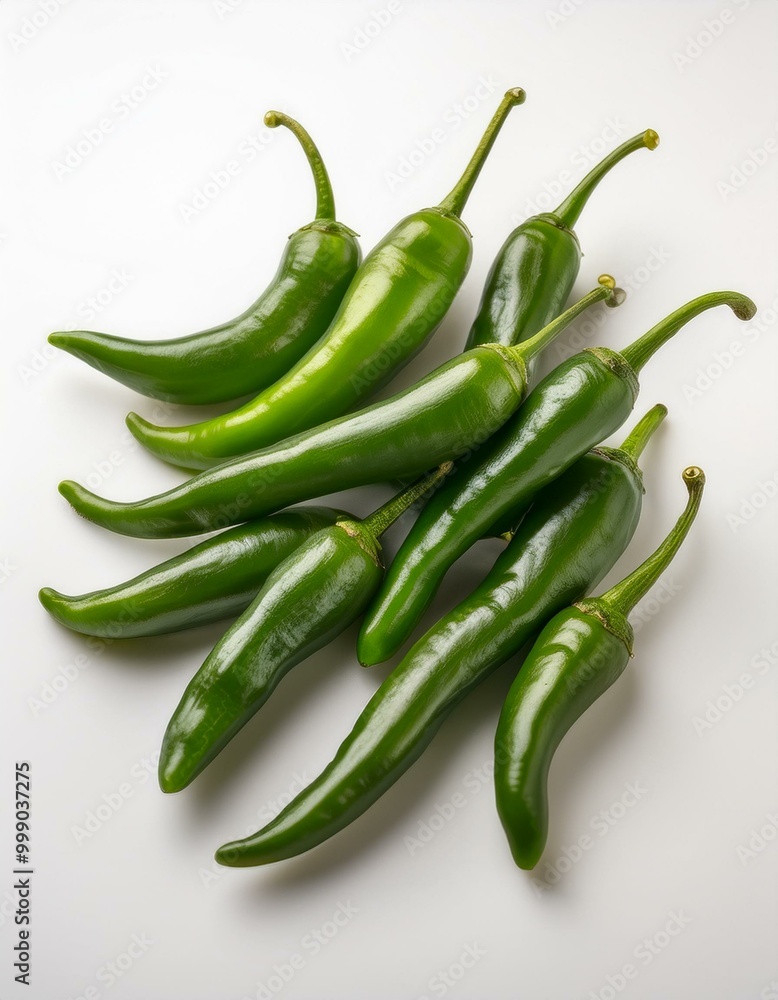 fresh chilaca chili on white background 8 fresh chilaca chili on white background 8