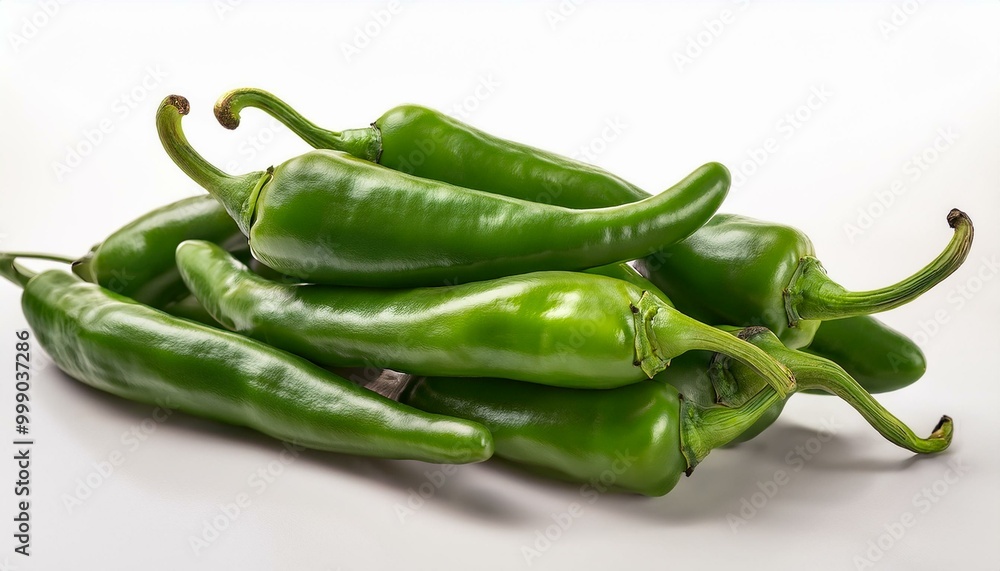 fresh chilaca chili on white background 5 fresh chilaca chili on white background 5