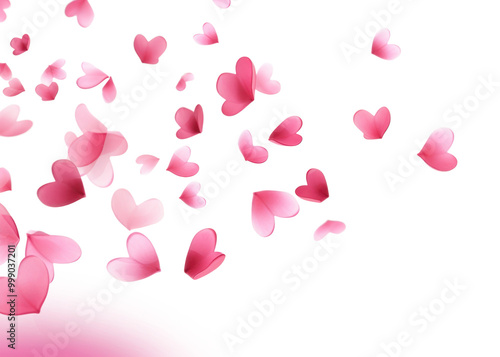 PNG Pink hearts petal backgrounds freshness.