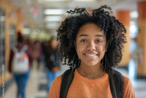 Smiling portrait of a female student