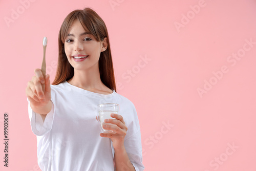 Beautiful young woman with ...
