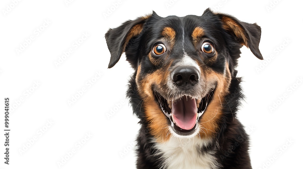 The gray dog looks up, mewing and having widely opened a mouth
The gray dog looks up, mewing and having widely opened a mouth
