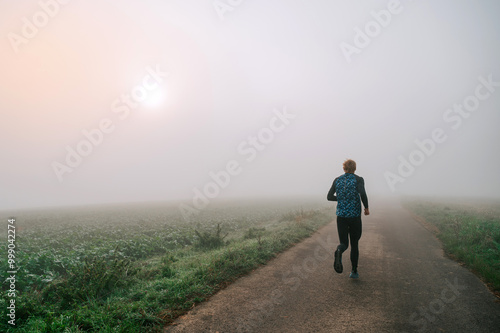 Quiet morning runs become a meditative escape in the autumn haze.