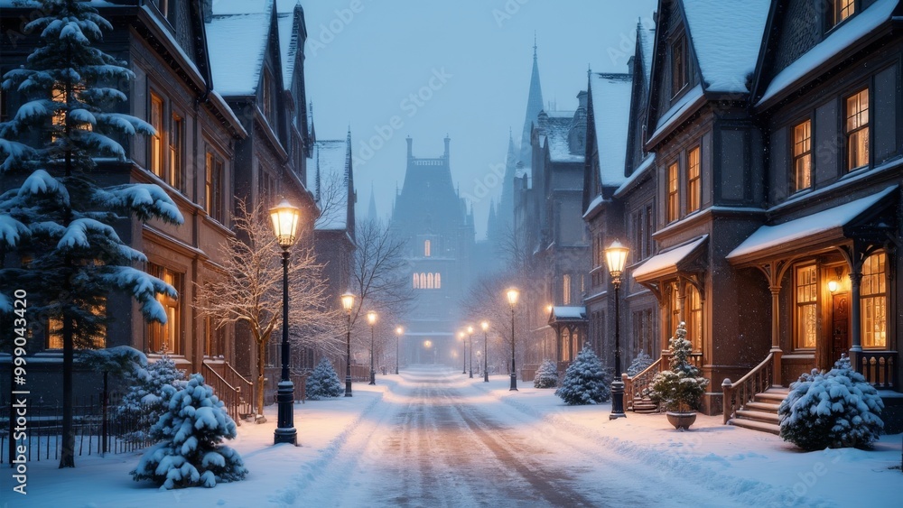 Generative AI, a snowy street with a church in the background and a light pole in the foreground with a clock tower in the distance, winter, a matte painting, heidelberg school
Generative AI, a snowy street with a church in the background and a light pole in the foreground with a clock tower in the distance, winter, a matte painting, heidelberg school
