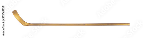 Cuadro en lienzo golden hockey stick isolated on white background
