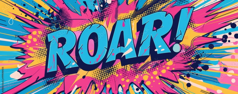 Eye-catching pop art background with Eye-catching pop art background with