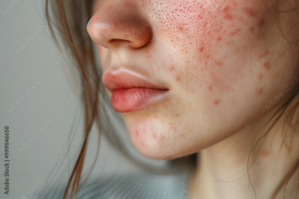 Obraz premium young woman with skin problem