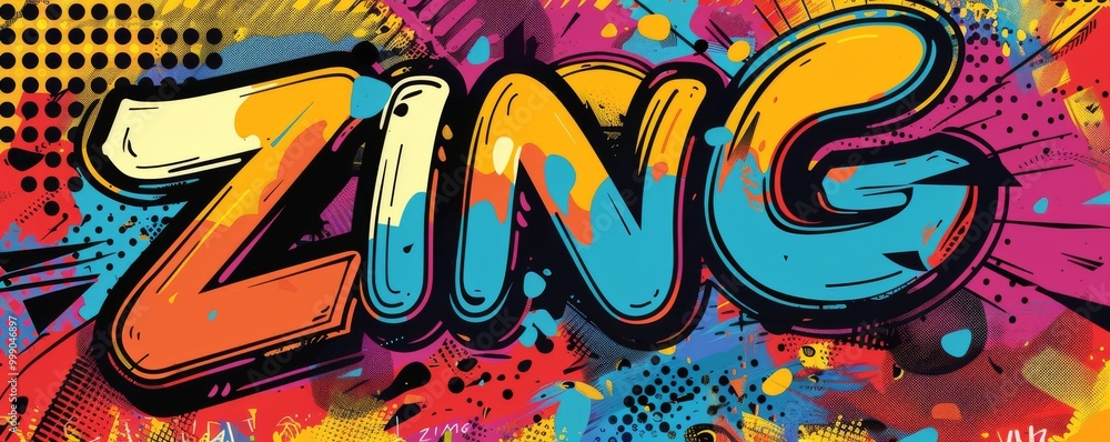 Naklejka premium Colorful pop art background with 