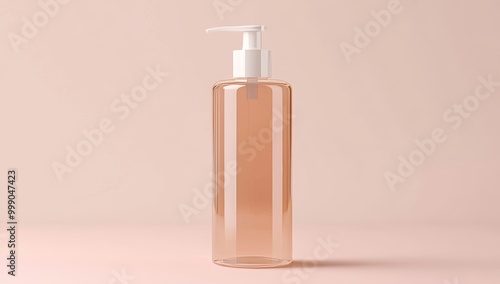 Mockup of a pump bottle mockup of a lotion drink isolated with white highlights