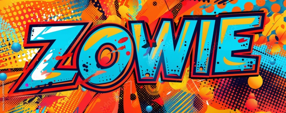 Playful pop art background with Playful pop art background with