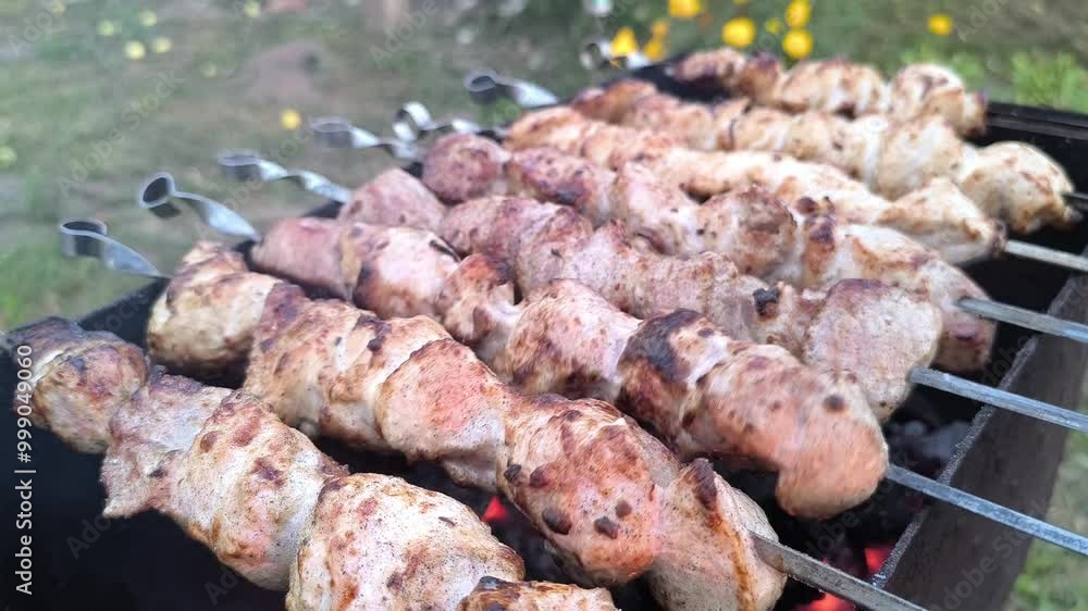 juicy shish kebab on skewers juicy shish kebab on skewers