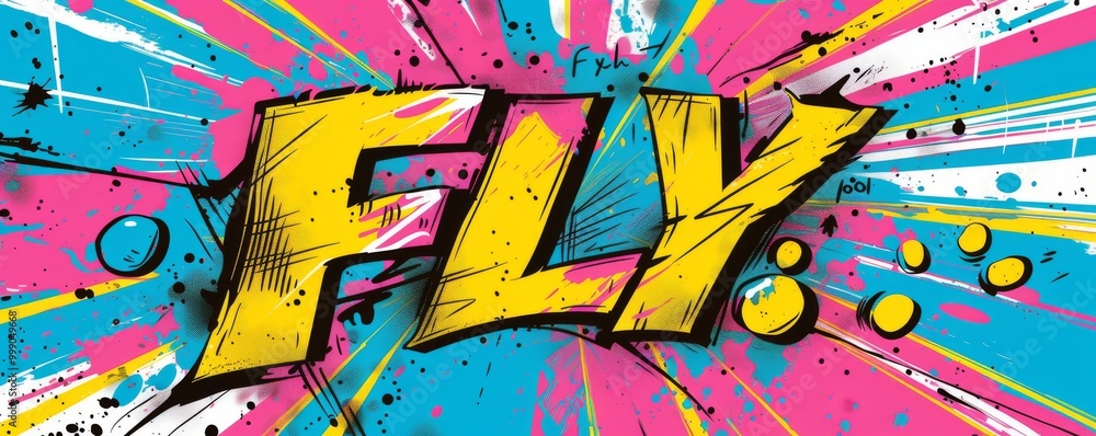 Fototapeta premium Abstract pop art background featuring 