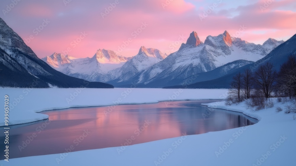 Generative AI, a mountain range is reflected in a lake at sunset with pink clouds in the sky and a pink and blue sky, mountains, a matte painting, computer art
Generative AI, a mountain range is reflected in a lake at sunset with pink clouds in the sky and a pink and blue sky, mountains, a matte painting, computer art