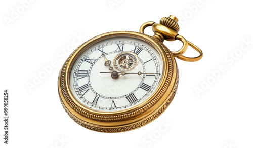 Vintage pocket watch with intricate design and dial