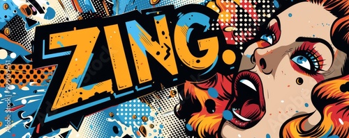 Energetic pop art background featuring 