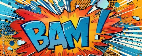 Energetic pop art background with 