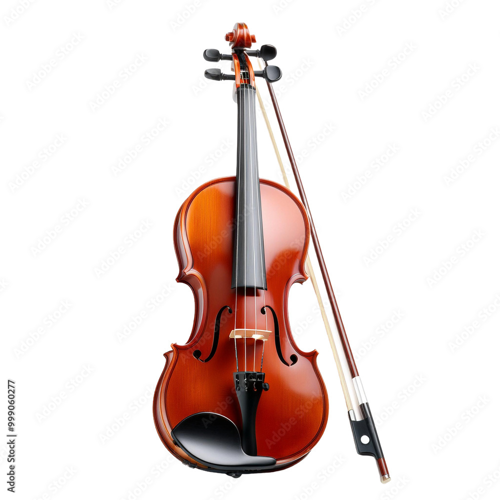 Fototapeta premium A violin and bow, ready to play.