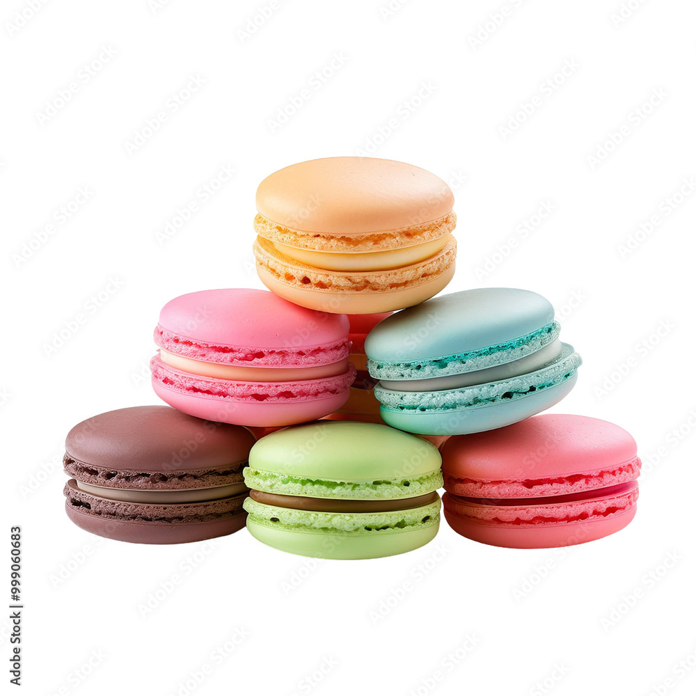 Obraz premium A stack of colorful macarons