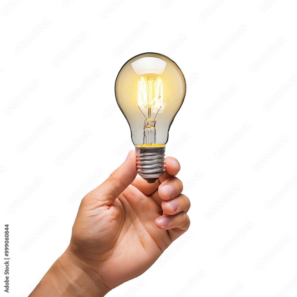 Hand holding a lightbulb Hand holding a lightbulb