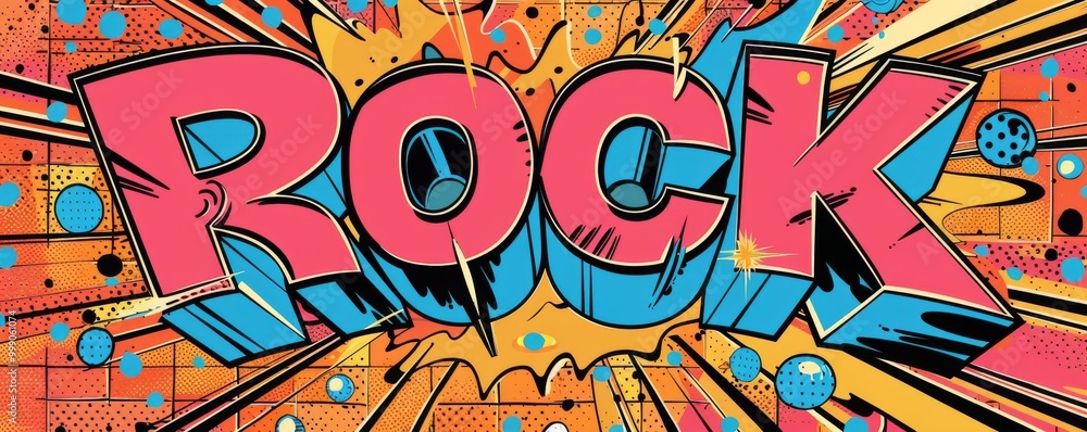 Playful pop art background with Playful pop art background with