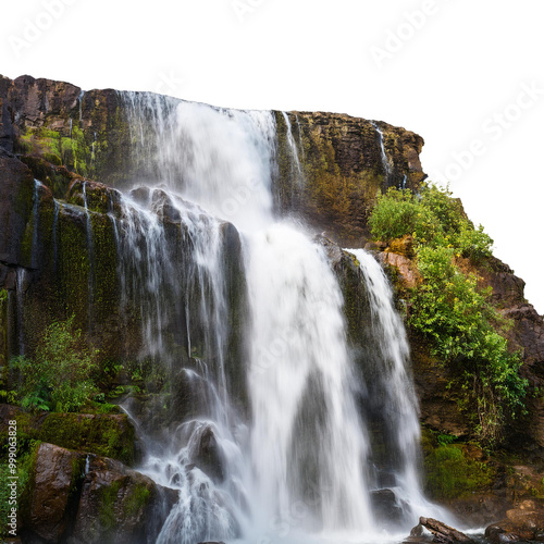 Waterfall cascading down rocks