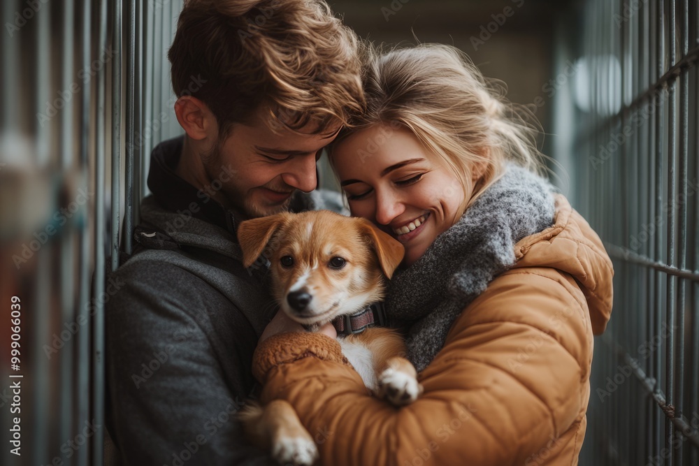 Capture the couple visiting an animal shelter and adopting a furry friend to bring home. Capture the couple visiting an animal shelter and adopting a furry friend to bring home.