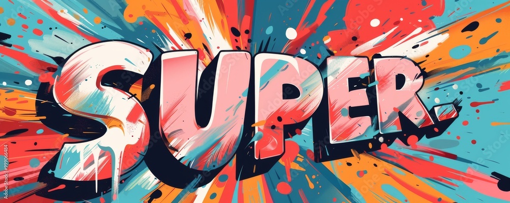 Naklejka premium Eye-catching pop art background featuring 