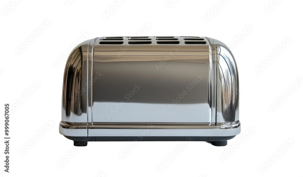 Modern stainless steel toaster on a transparent background Modern stainless steel toaster on a transparent background