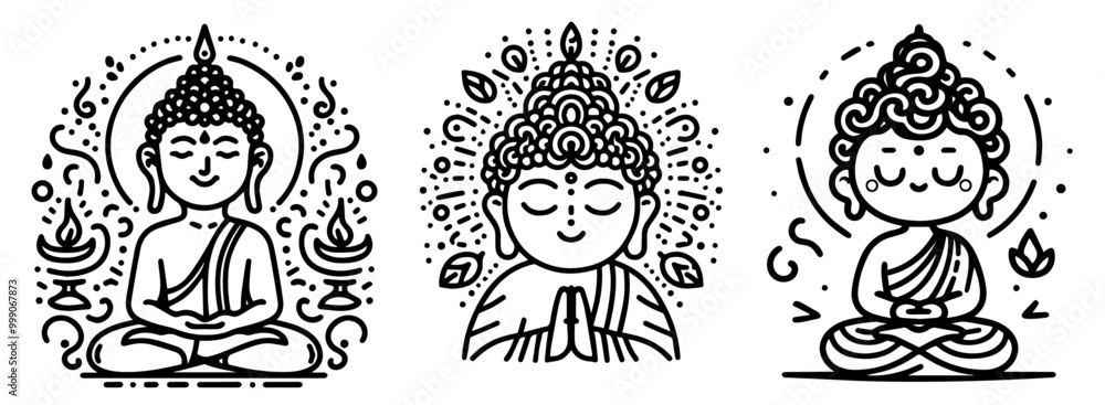 minimalist buddha silhouette in playful doodle style, hand-drawn black and white vector
minimalist buddha silhouette in playful doodle style, hand-drawn black and white vector