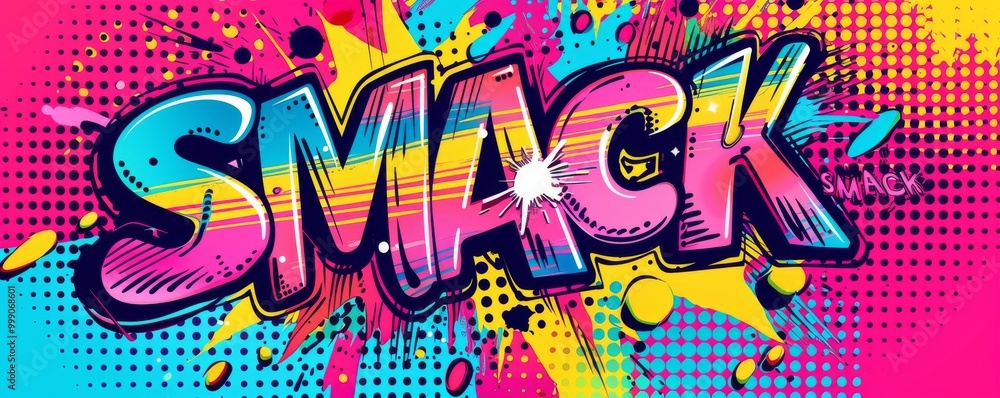 Fototapeta premium Abstract pop art background with 