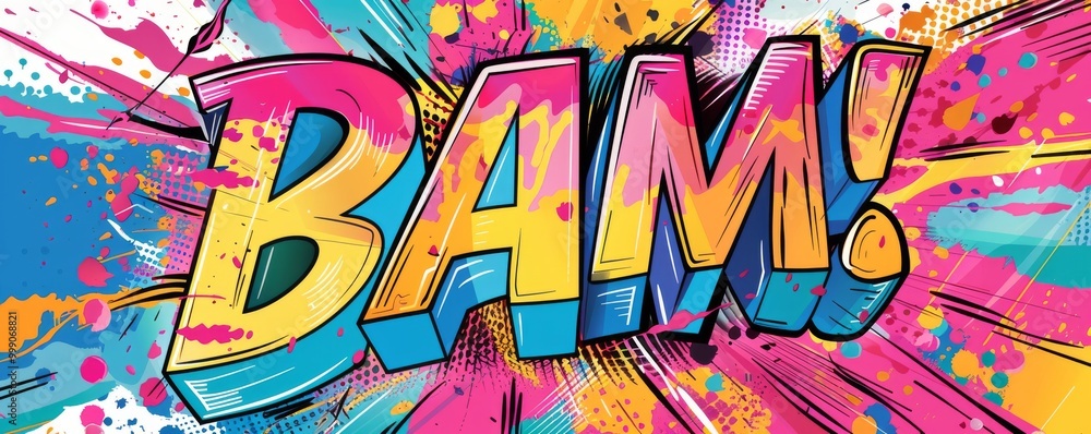 Colorful pop art background with Colorful pop art background with