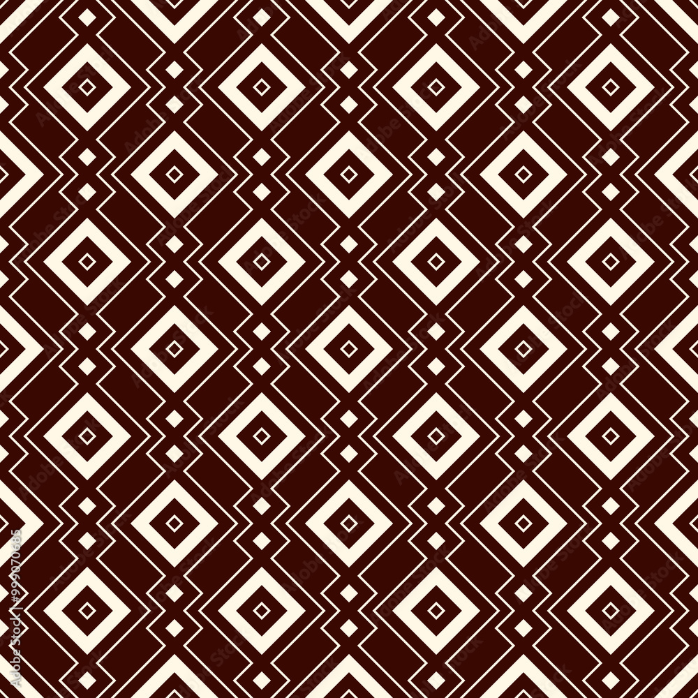 Ethnic, tribal seamless surface pattern. Repeated diamonds and rhombuses motif. Folk background. Folkloric wallpaper. Geometric ornament. Geo digital paper, textile print. Vector art Ethnic, tribal seamless surface pattern. Repeated diamonds and rhombuses motif. Folk background. Folkloric wallpaper. Geometric ornament. Geo digital paper, textile print. Vector art