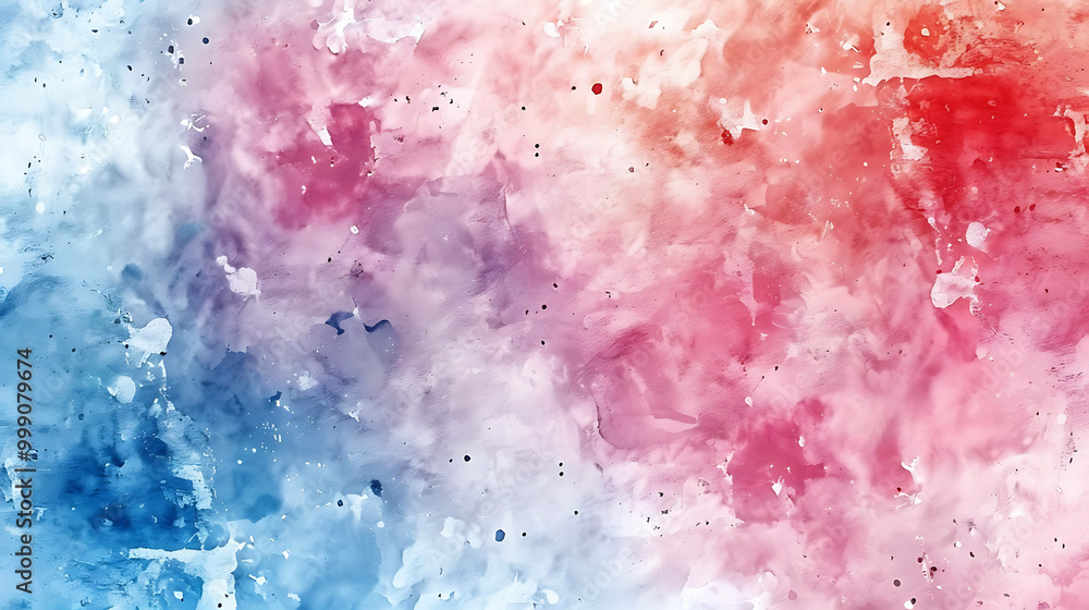 Obraz premium Abstract watercolor background with shades of pink, blue, and white.