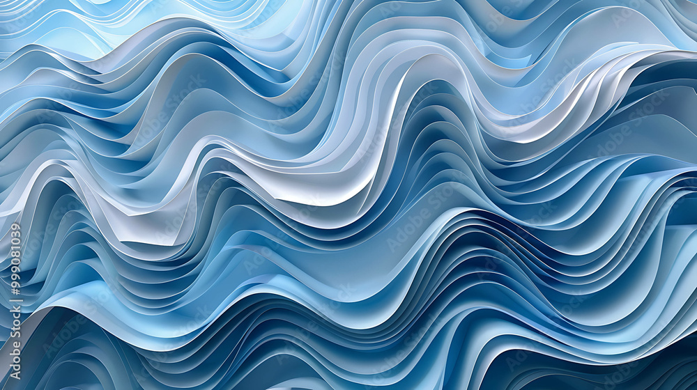 Abstract blue and white wave pattern. Abstract blue and white wave pattern.