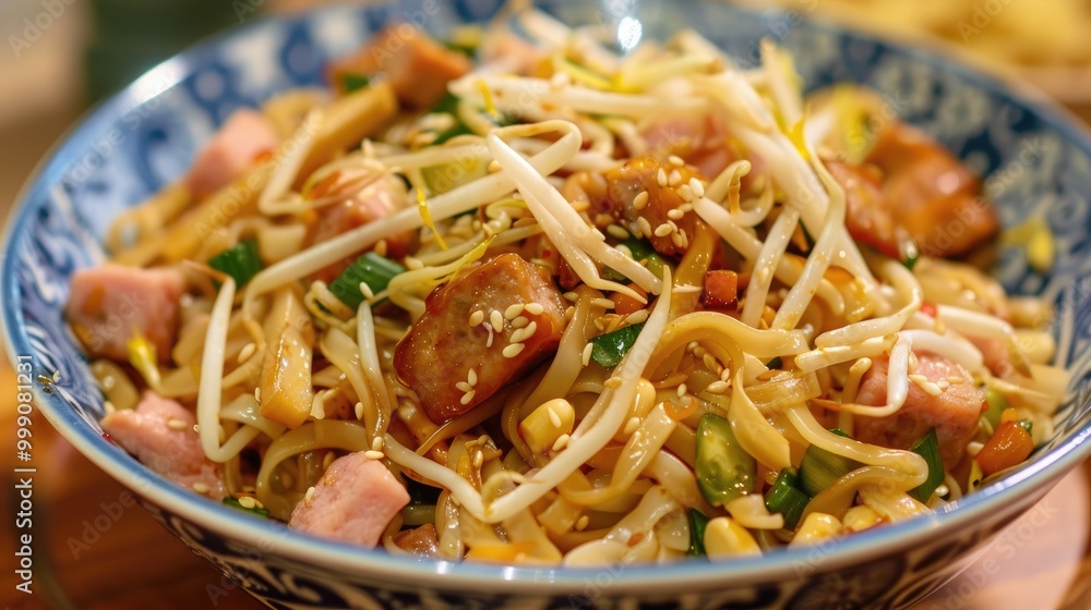 Hawaiian Stir Fry Made With Spam And Bean Sprouts Hawaiian Stir Fry Made With Spam And Bean Sprouts