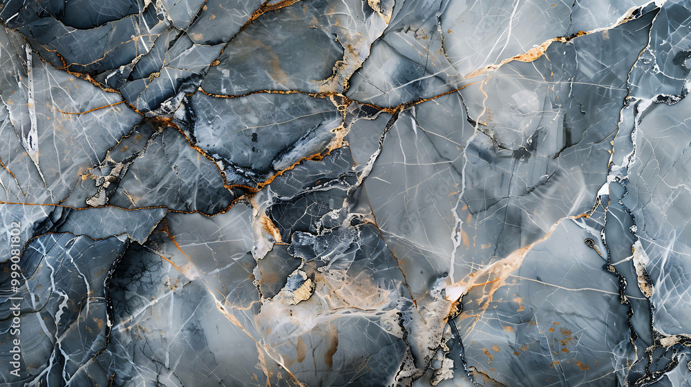 Abstract background with gray marble and golden veins. Abstract background with gray marble and golden veins.