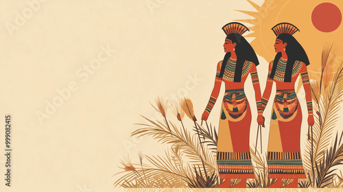 Illustration Background of Egyptian native day. Suitable for use in Egyptian native day events in Egypt, high resolution with very clear details photo